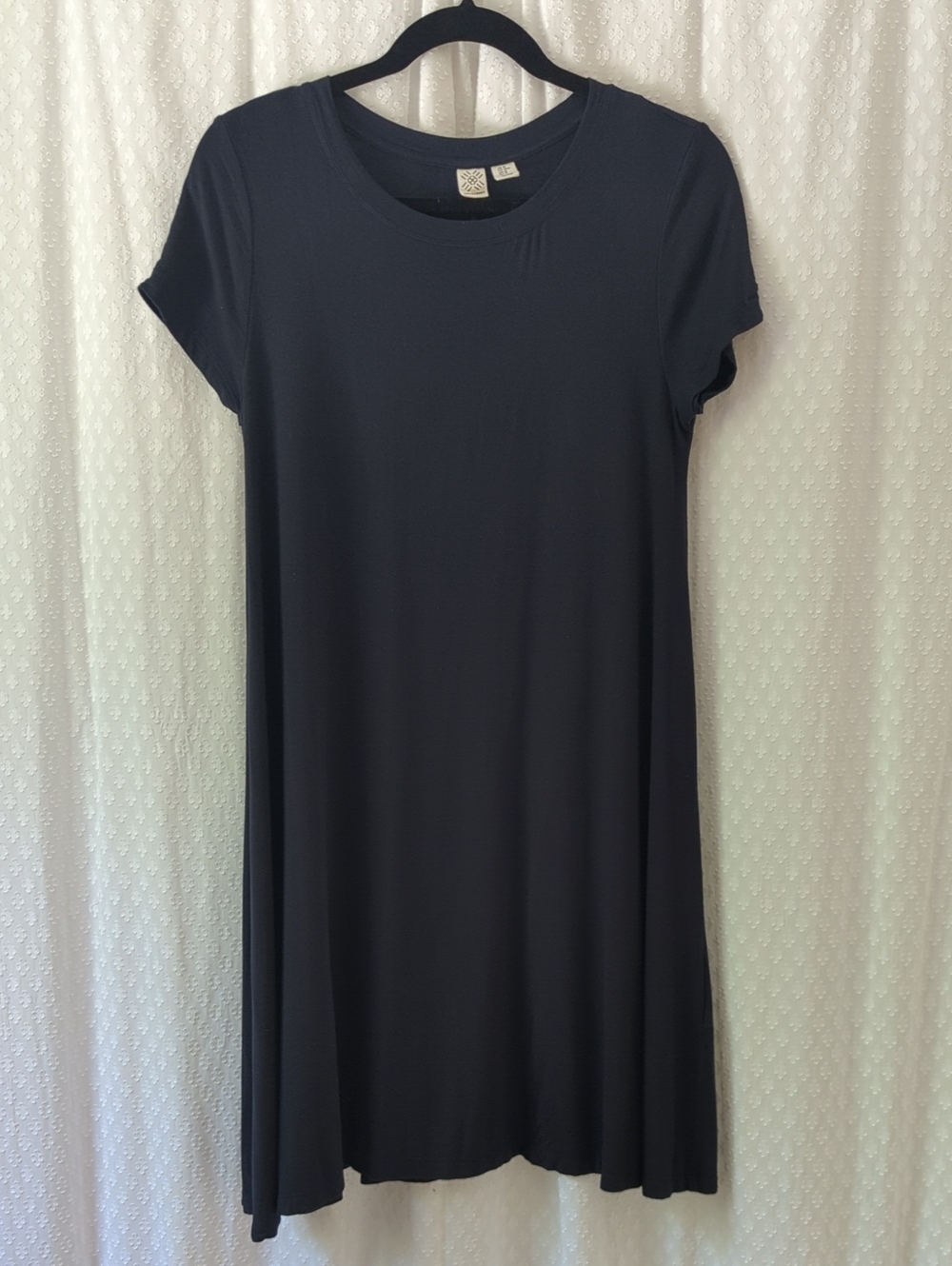 ArtisanNY Navy Short Sleeve Scoopneck Swing Dress Women's M